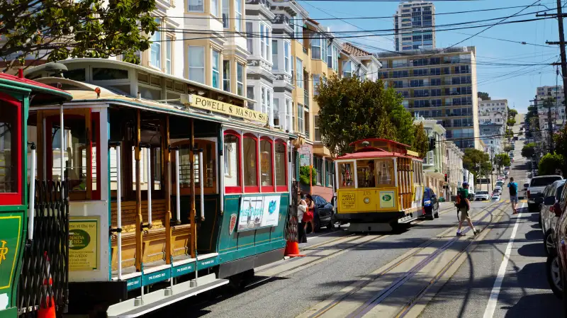 Powell & Mason Cablecar Line, Taylor Street, Fishermans Wharf, San Francisco
