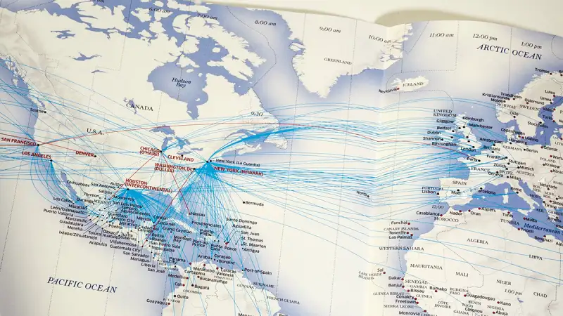 United Airlines Route Map