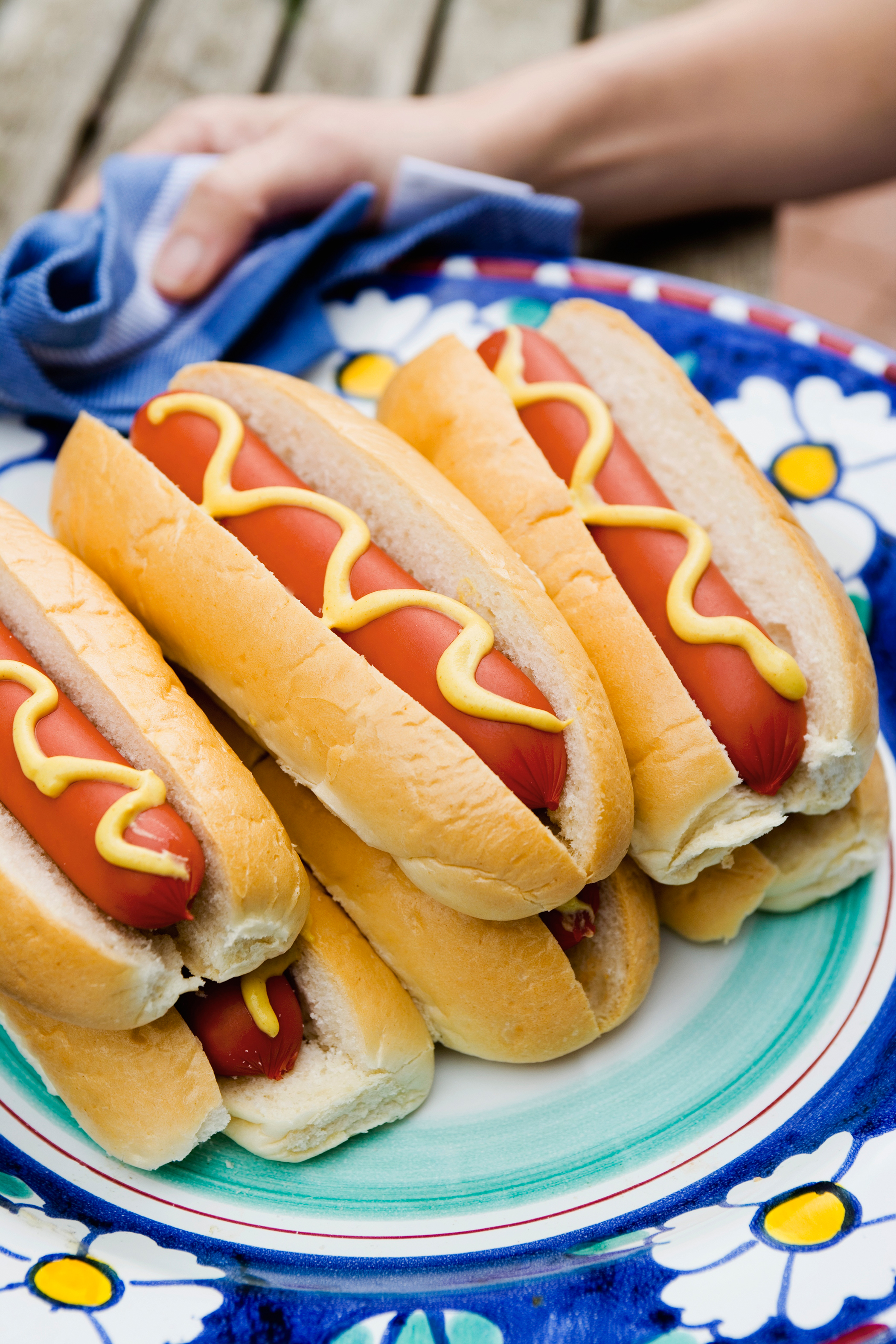 hot dogs on plate