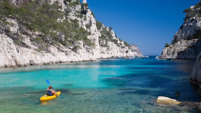 kayak on ocean in France