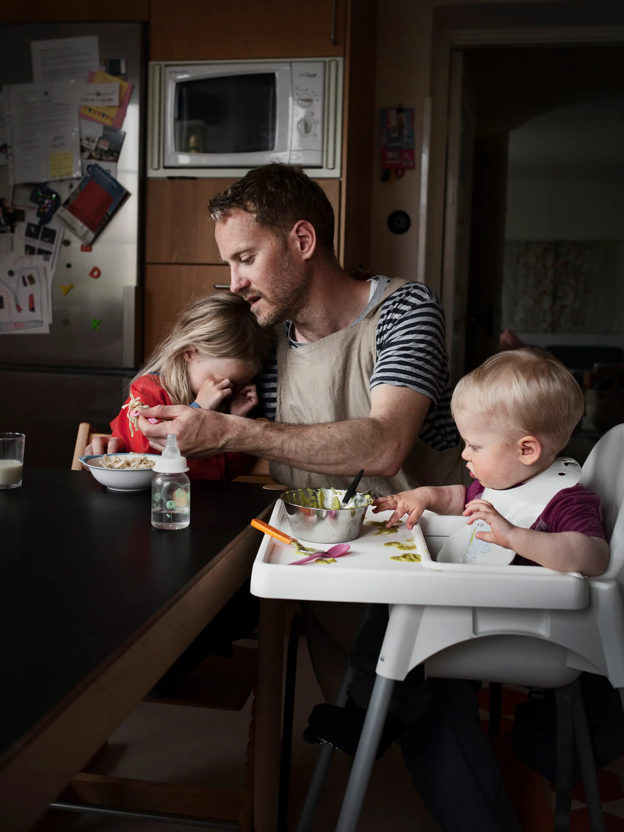 JUAN CARDENAL, 34, Industrial design student. <b>Parental Leave:</b> 18 months—nine with Ivo (1 year old), and nine with Alma (4 years old). "I am eternally grateful for having been able to be on leave for such a long time....During the second parental leave I had the opportunity to change my career, at the same time I got to see my kids learn how to walk, talk, and eat."