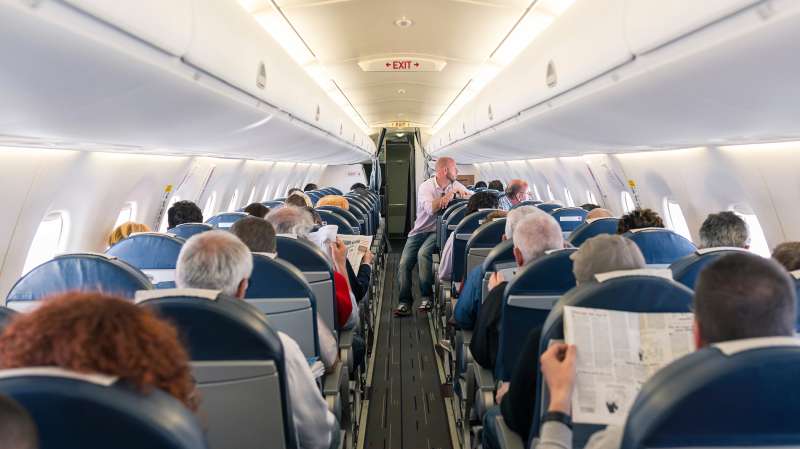 people in airplane seats