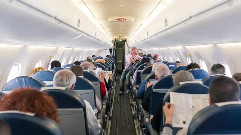 people in airplane seats