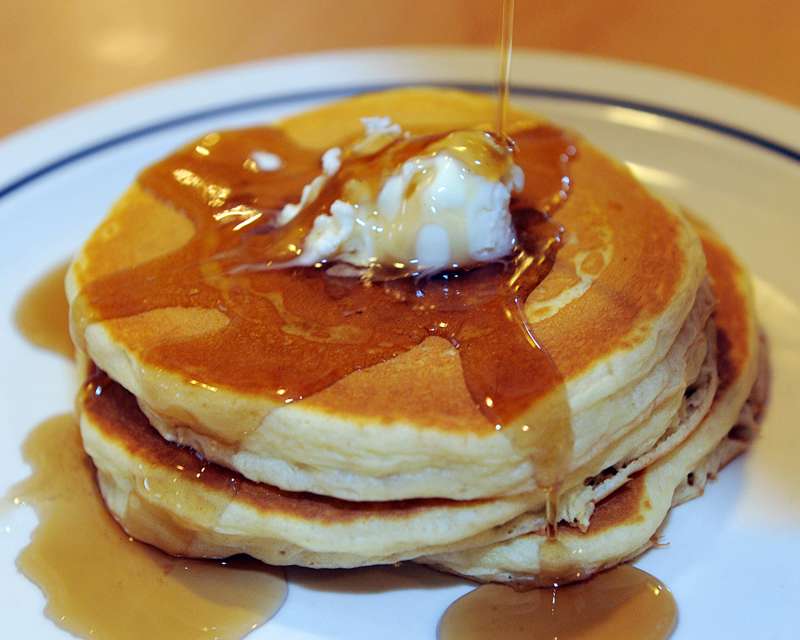 short stack of pancakes at the International House of Pancakes IHOP