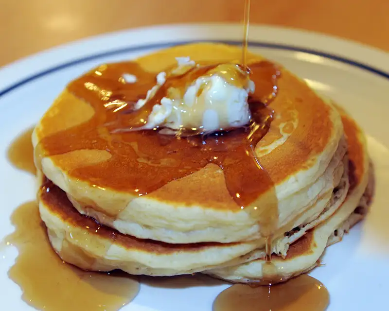 short stack of pancakes at the International House of Pancakes IHOP