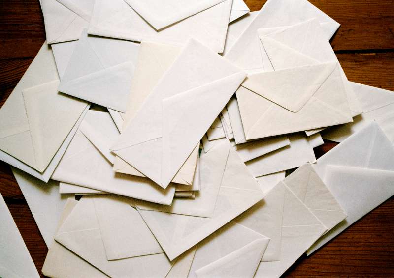 pile of white envelopes