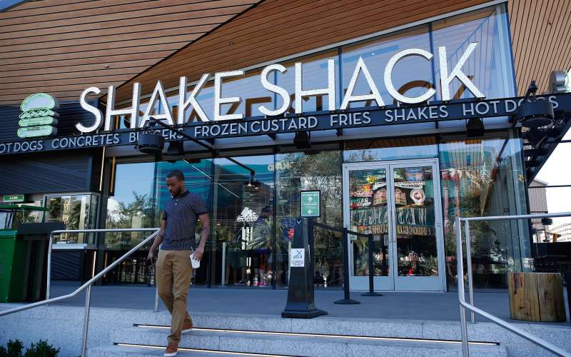 Shake Shack in front of the New York-New York hotel and casino in Las Vegas