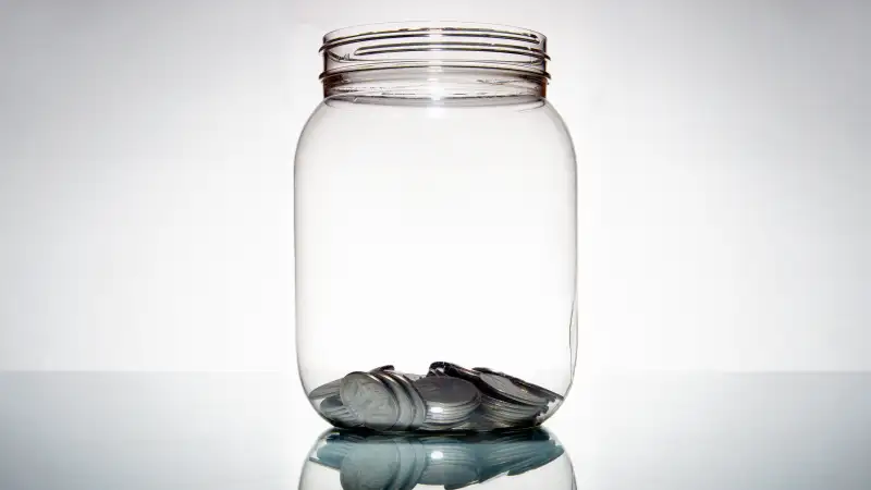 coin jar running out of coins