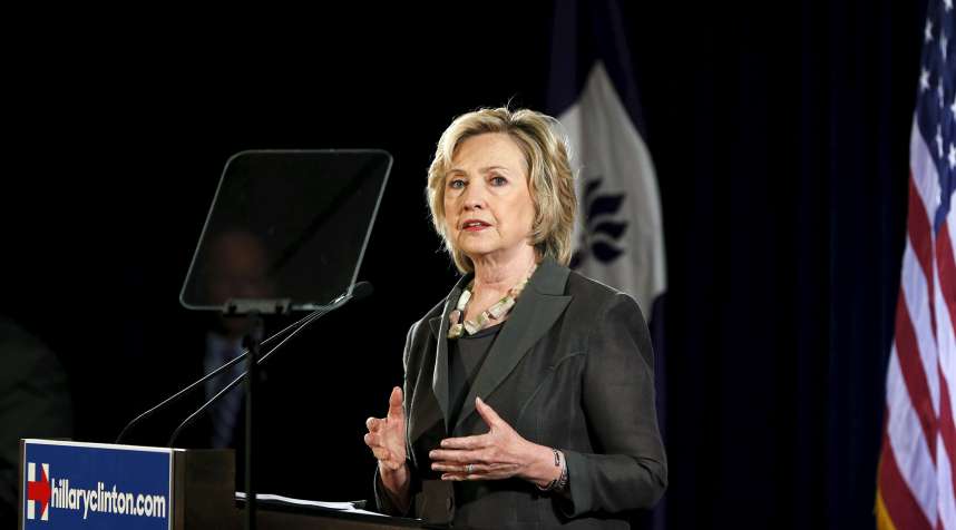 U.S. Democratic presidential candidate Hillary Clinton speaks during an event at the New York University Leonard N. Stern School of Business in New York July 24, 2015.