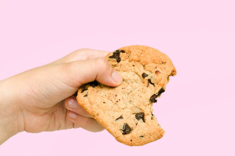 hand holding cookie