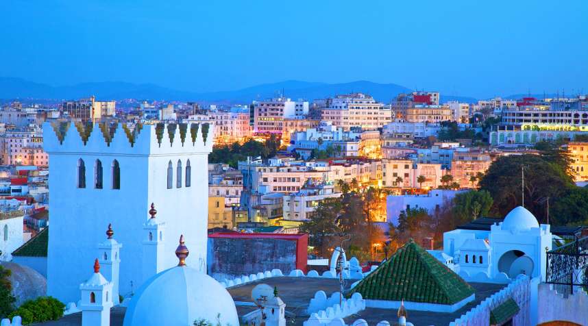 View over Kasbah to Tangier, Morocco
