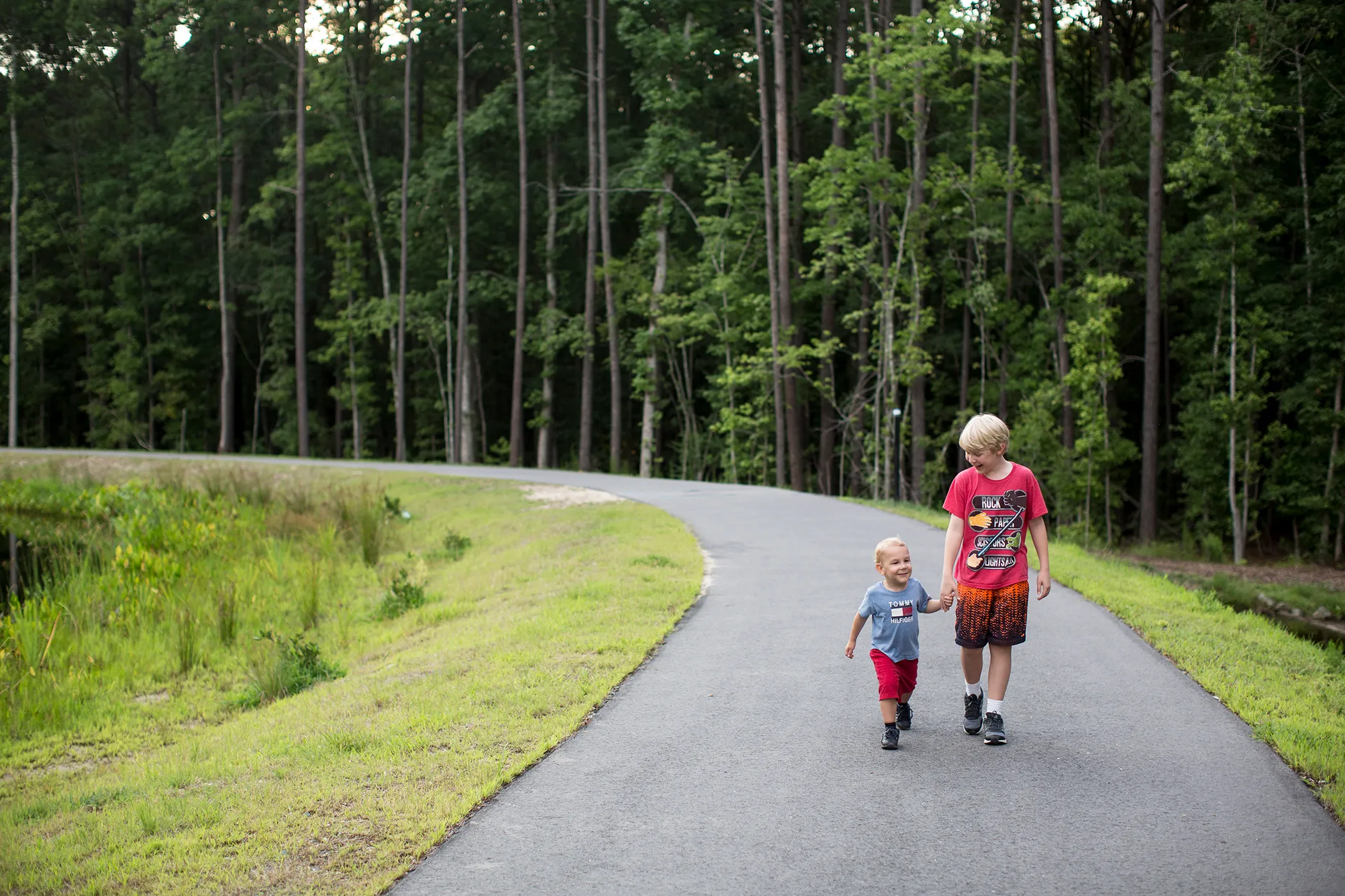 Residents enjoy taking walks around Nature Park in Apex, NC