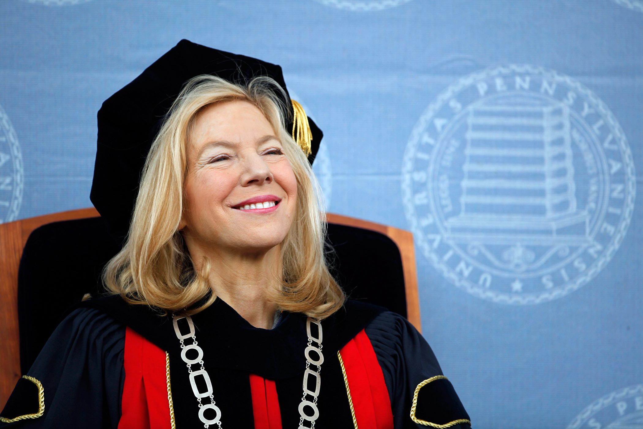 President of the University of Pennsylvania Amy Gutmann during commencement in Philadelphia, Monday, May 18, 2009