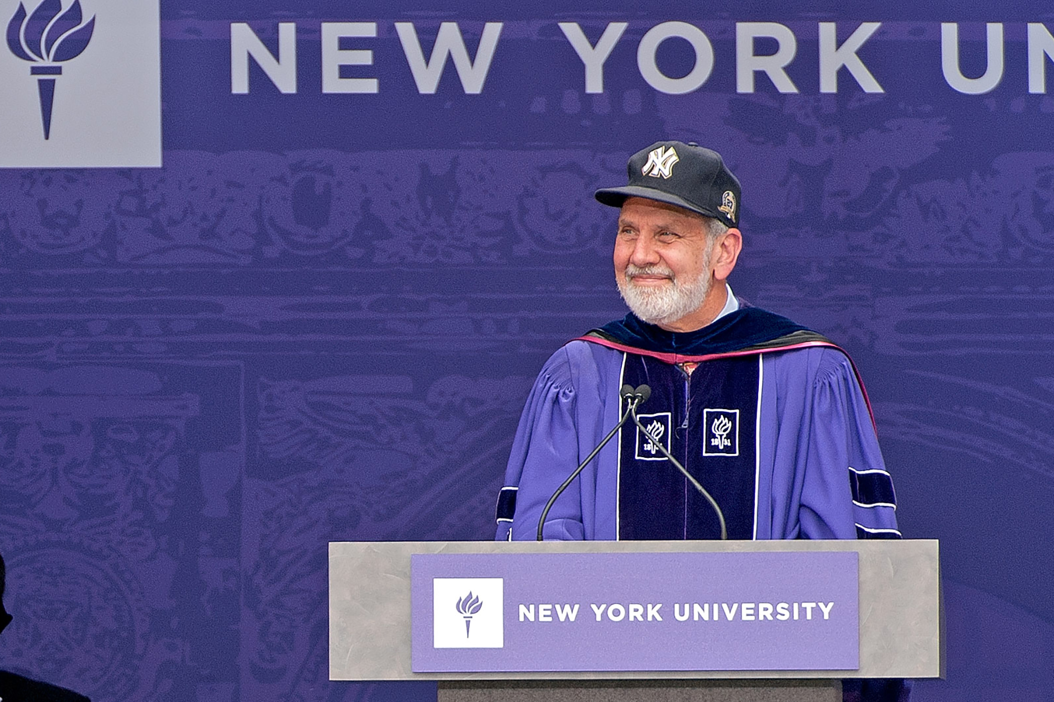 NYU President John Sexton at the 2012 New York University Commencement at Yankee Stadium on May 16, 2012 in New York City