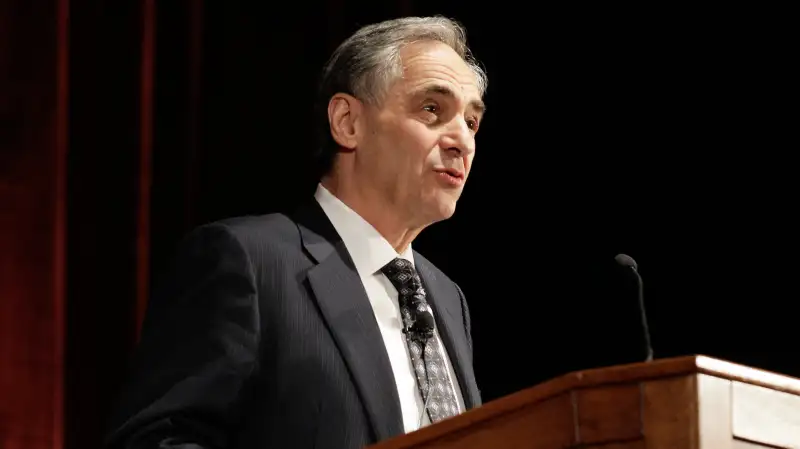 Robert Zimmer, president, University of Chicago, speaks during a panel discussion,  2012: The Path to the Presidency , at the University of Chicago in Chicago on Thursday, Jan. 19, 2012.