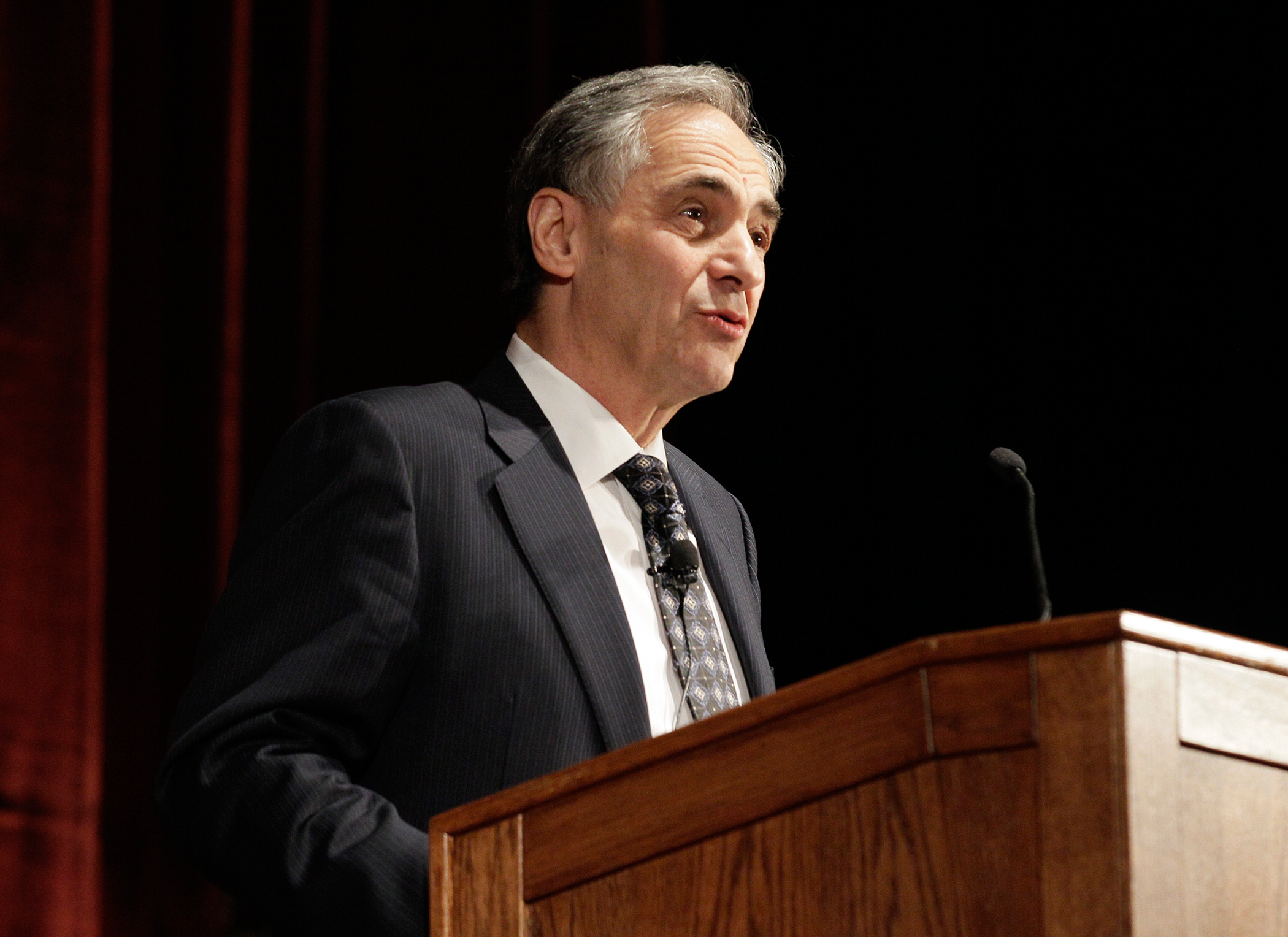 Robert Zimmer, president, University of Chicago, speaks during a panel discussion,  2012: The Path to the Presidency , at the University of Chicago in Chicago on Thursday, Jan. 19, 2012.
