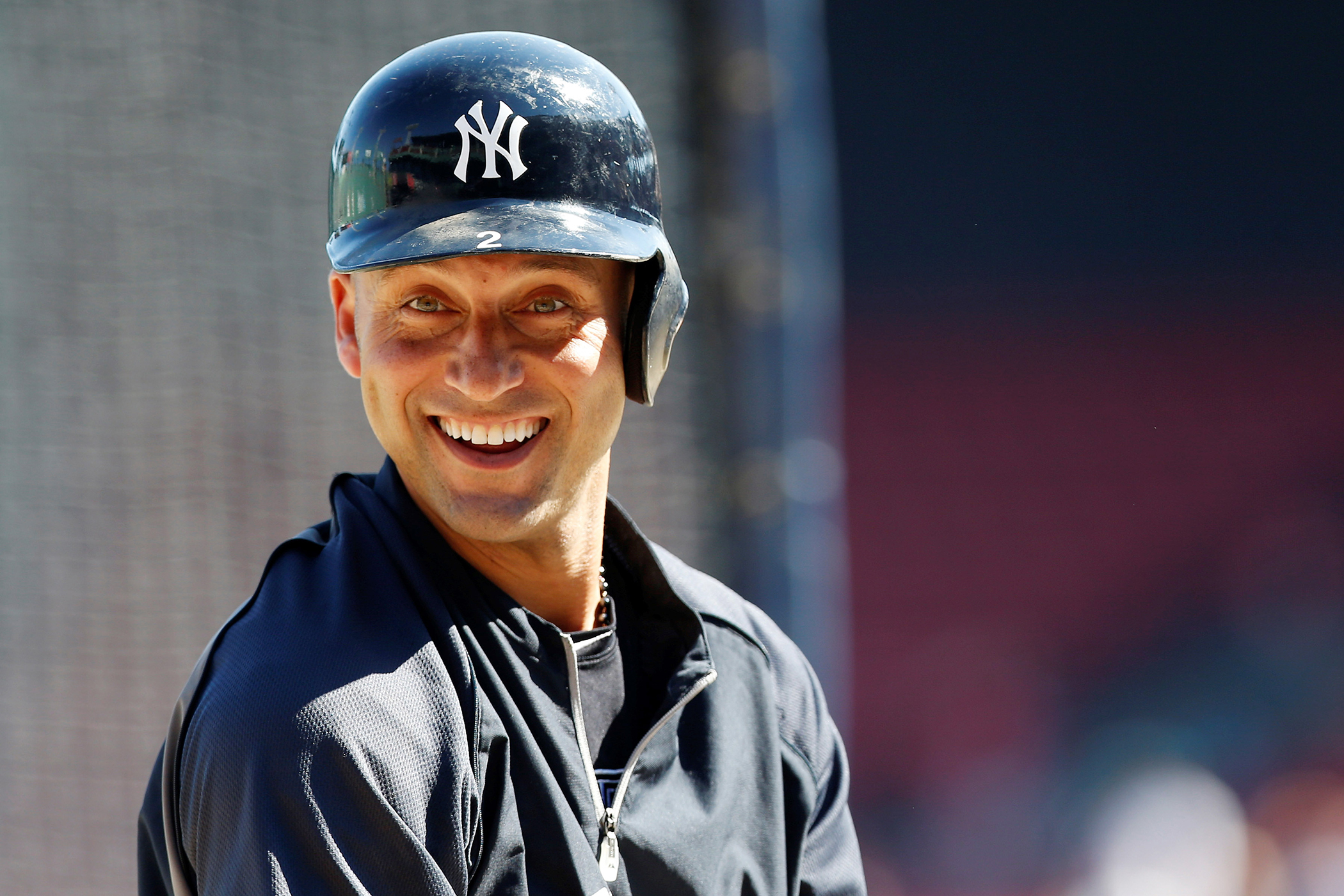 Former New York Yankees shortstop Derek Jeter (2) before the game against the Boston Red Sox at Fenway Park on Sep 28, 2014.