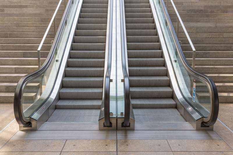 ascending escalator