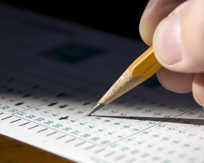pencil on standardized test