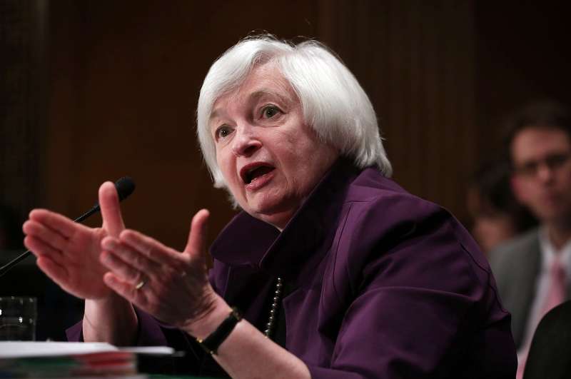 Federal Reserve Board Chair Janet Yellen testifies during a hearing before Senate Banking, Housing and Urban Affairs Committee July 16, 2015 on Capitol Hill in Washington, DC.