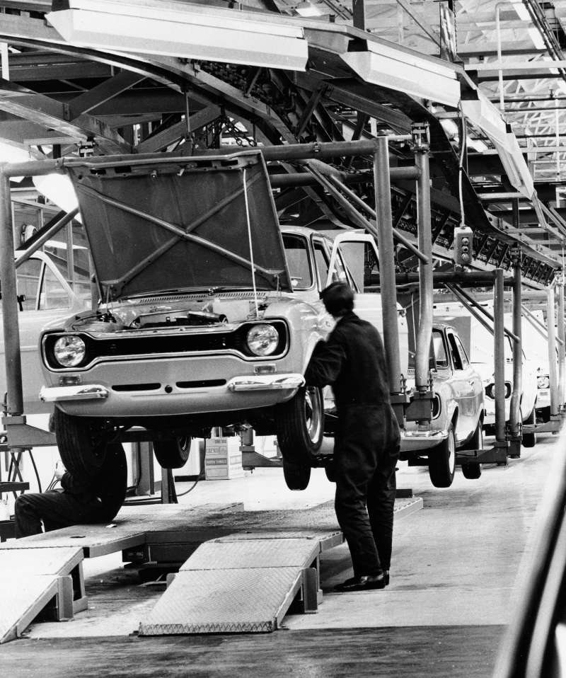 Ford Escort production line, 1973
