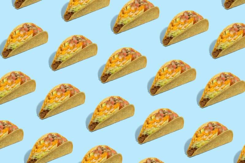tacos on a blue background like wallpaper