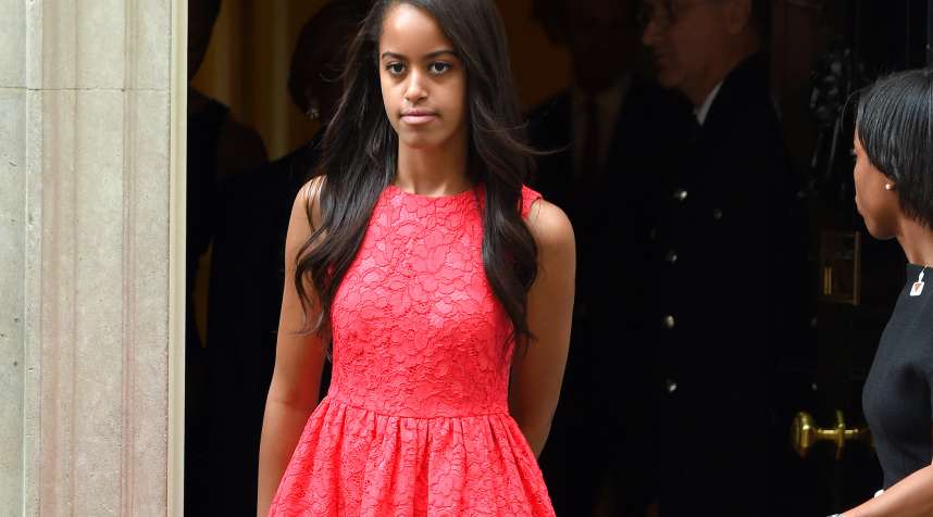 Malia Obama departs after her visit of 10 Downing Street on June 16, 2015 in London.