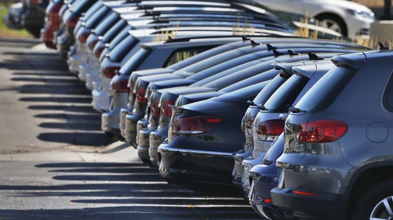 Volkswagen cars for sale are on display on the lot of a VW dealership in Boulder, Colorado, September 24, 2015.