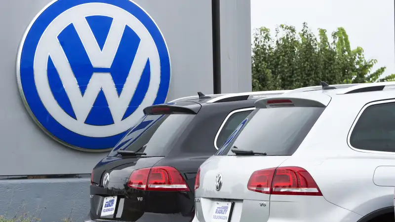 Volkswagen vehicles are seen at Northern Virginia dealer in Woodbridge, Virginia on September 29, 2015.