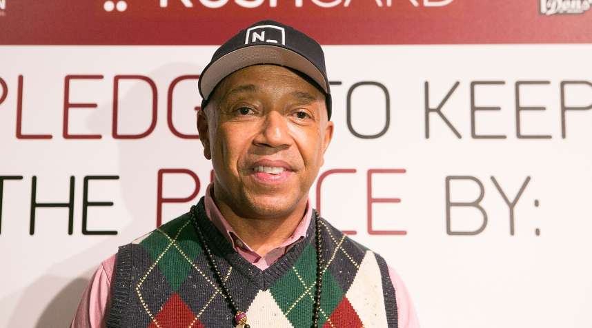 Russell Simmons attends the RushCard Keep The Peace LA  event at Susan Miller Dorsey High School on Feb. 4, 2015 in Los Angeles, California.