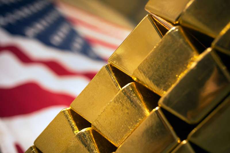 24 karat gold bars are seen at the United States West Point Mint facility in West Point, New York, June 5, 2013.
