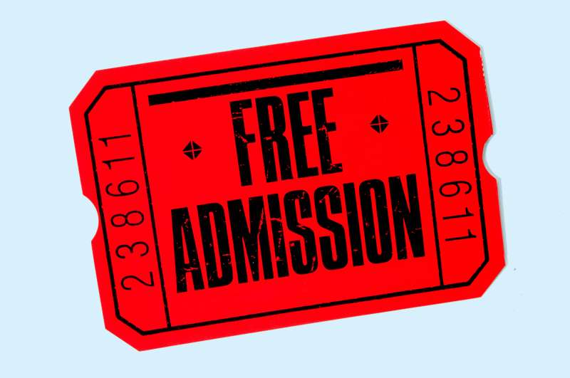 free admission ticket