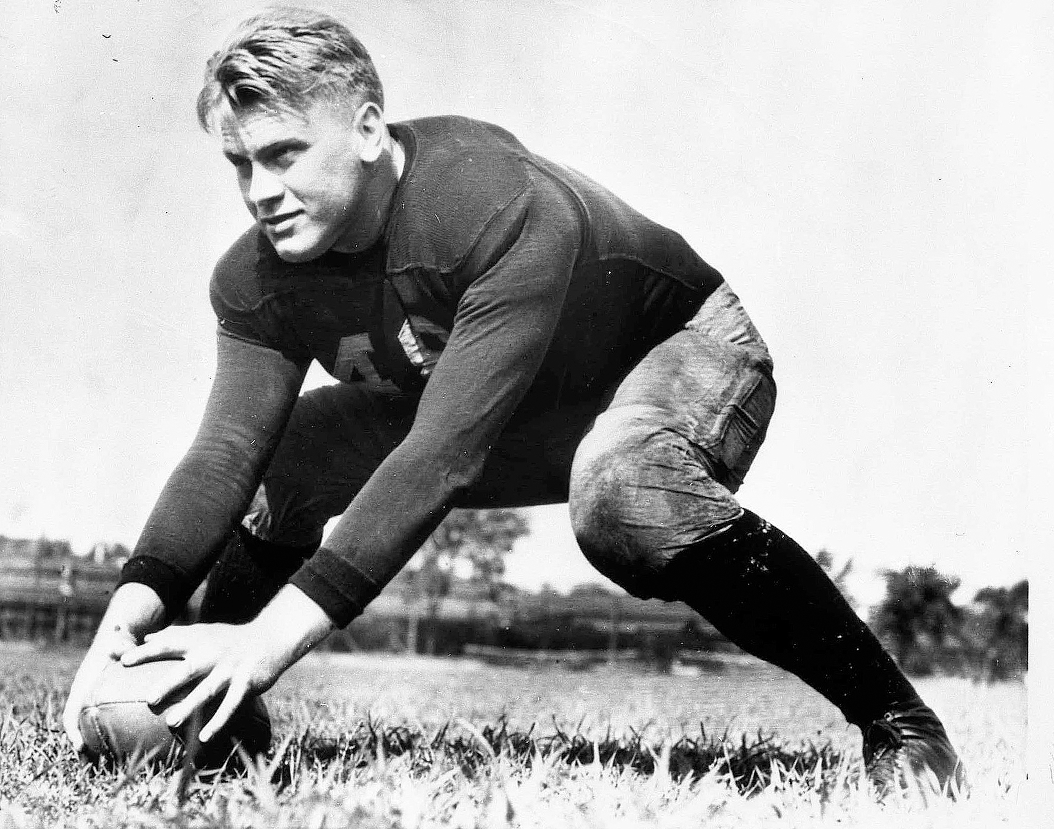 Gerald Ford as a center on the University of Michigan football team, 1933