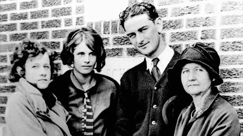 Lyndon Johnson is shown with three other faculty members when he taught elementary school in Cotulla, Texas in 1928.