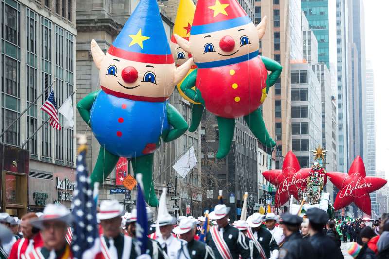 Santa Claus attends the 88th Annual Macy's Thanksgiving Day Parade outside Macy's Department Store in Herald Square on November 27, 2014 in New York City.
