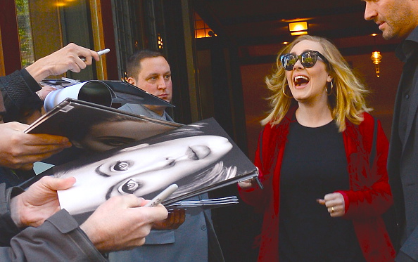Singer Adele is seen in Soho on November 20, 2015 in New York City.