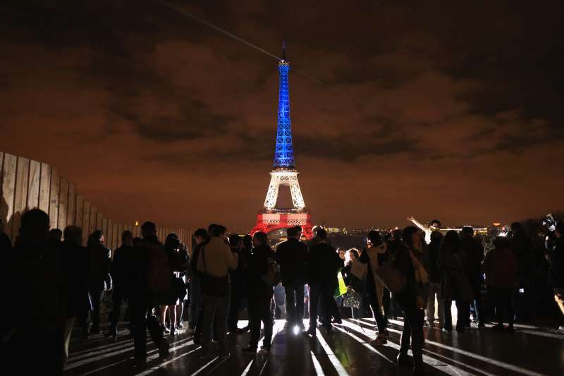 Paris Turns Blue, White and Red For Victims Of Friday's Terrorist Attacks