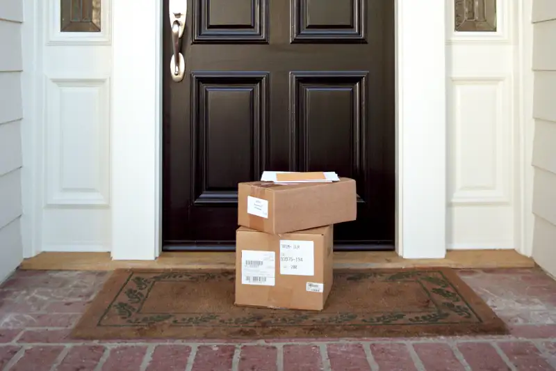 boxes on doorstep