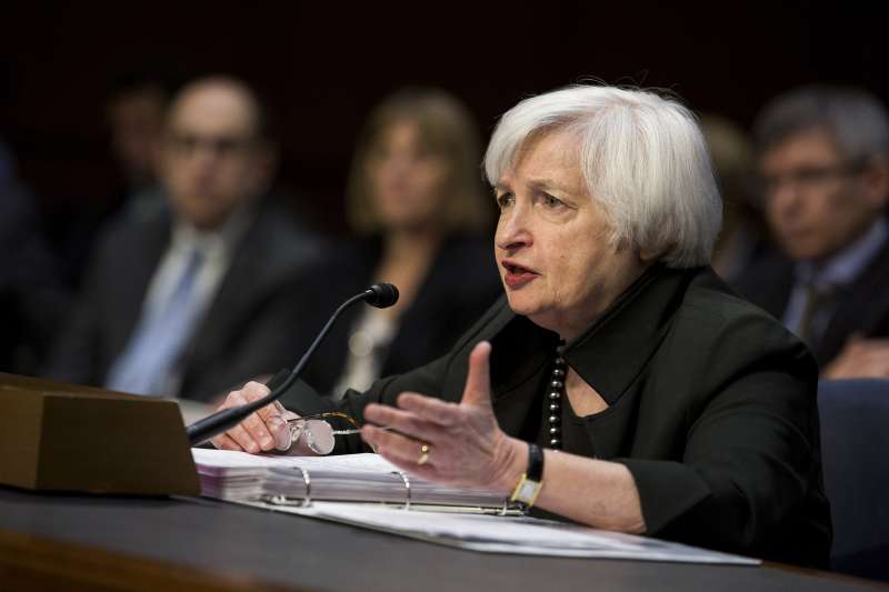 Janet Yellen, chair of the U.S. Federal Reserve, testifies at a congressional Joint Economic Committee hearing in Washington, D.C., U.S., on Thursday, Dec. 3, 2015. Yellen delivered a cautiously upbeat outlook for the U.S. economy, signaling the conditions necessary for an interest-rate increase have been met and that she hopes to tighten monetary policy slowly after liftoff.