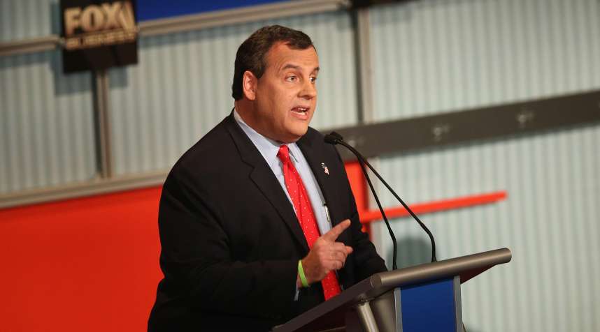 Presidential candidate New Jersey Gov. Chris Christie speaks during the Republican Presidential Debate sponsored by Fox Business and the Wall Street Journal at the Milwaukee Theatre November 10, 2015 in Milwaukee, Wisconsin.