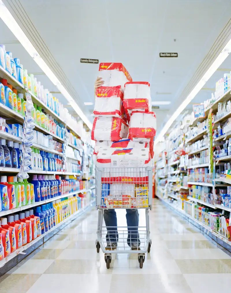 filled grocery cart