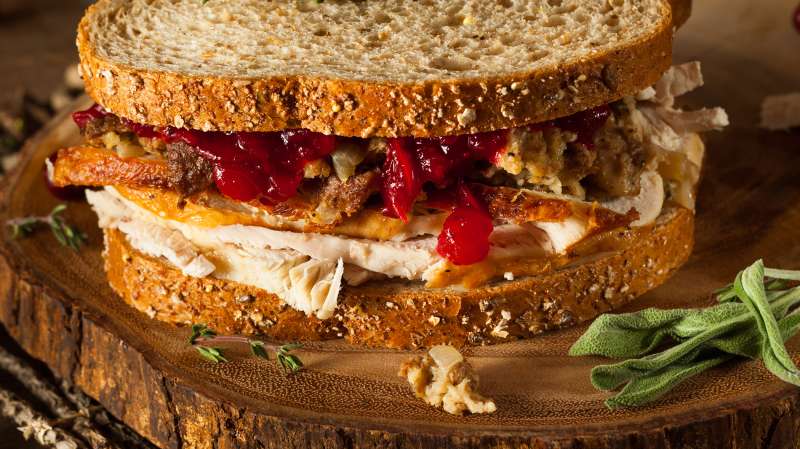 Homemade Leftover Thanksgiving Sandwich