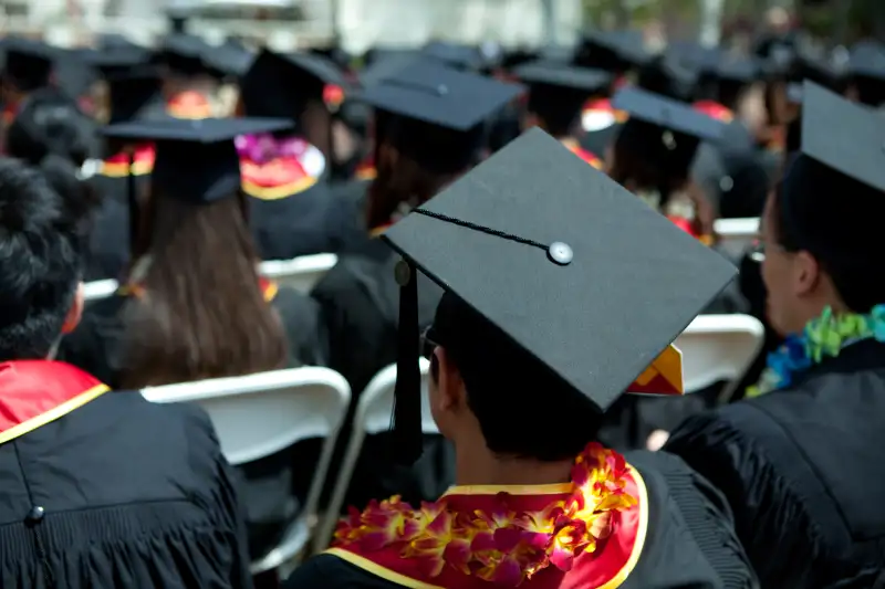 graduates at ceremony