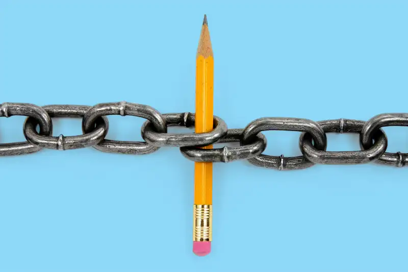 pencil in chain