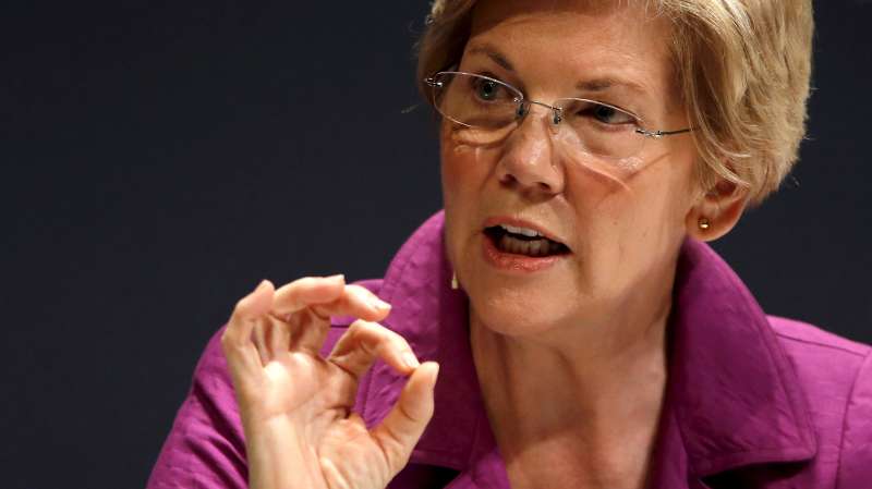 U.S. Senator Elizabeth Warren (D-MA) takes part in the Washington Ideas Forum in Washington, October 1, 2015.