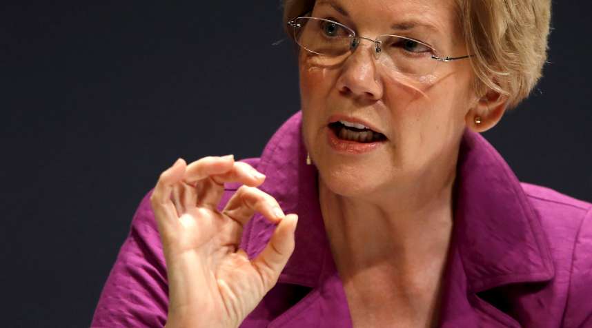 U.S. Senator Elizabeth Warren (D-MA) takes part in the Washington Ideas Forum in Washington, October 1, 2015.