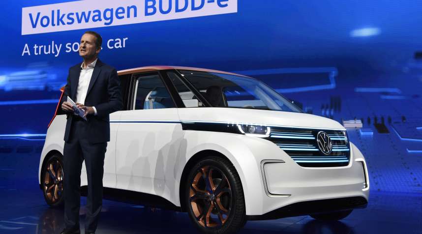 Volkswagen unveiled the BUDD-e electric vehicle concept at the 2016 Consumer Electronics Show in Las Vegas.