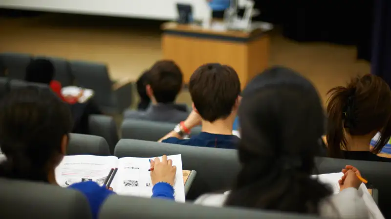 students in lecture hall