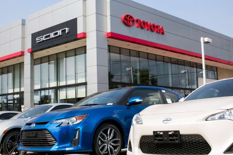 A Toyota and Scion car dealership in Rockville, Maryland.