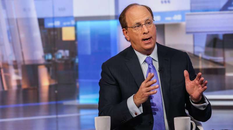 Laurence  Larry  Fink, chairman and chief executive officer of BlackRock Inc., speaks during a Bloomberg Television interview in New York, U.S., on December 17, 2015. Fink said falling energy prices and a stronger dollar are weighing on the U.S. economy, which will be lucky to see 2 percent growth in 2016.
